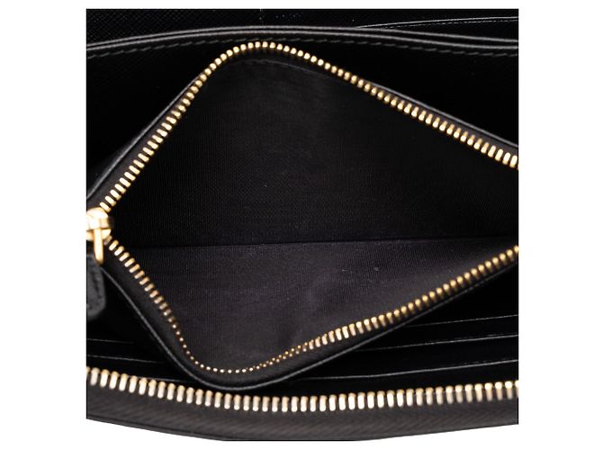 Carteira de Viagem Prada Black Saffiano Zip Around Preto - vista 4