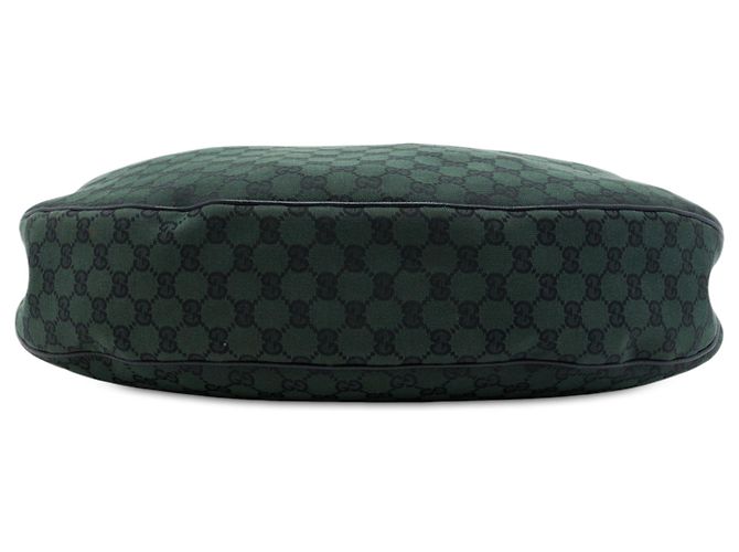 Gucci Green Large GG Canvas Half Moon Hobo Verde Verde oscuro - vista 3