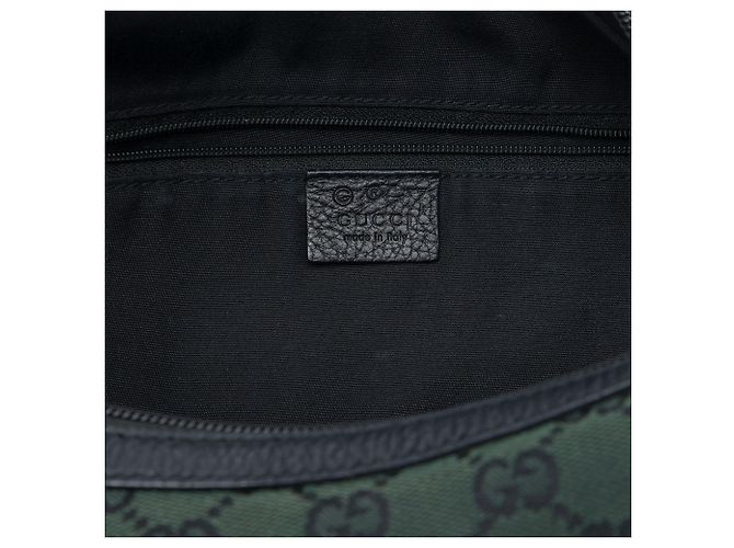 Gucci Green Large GG Canvas Half Moon Hobo Verde Verde oscuro - vista 5