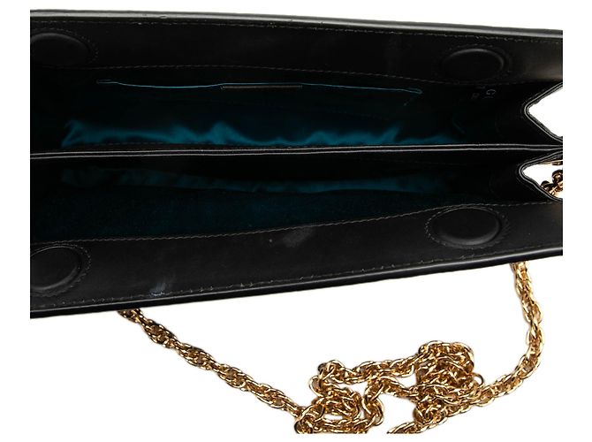 Gucci Borsa a Tracolla Ophidia Chain Piccola in Suede Nero - vista 4