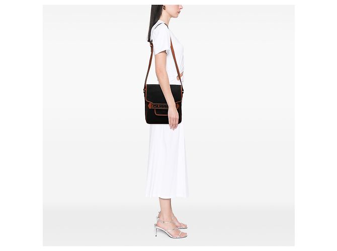 Autre Marque Borsa a tracolla Saint Laurent in tela nera Nero - vista 6