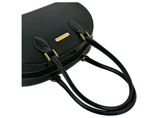 Borsa a mano Burberry in pelle nera Nero - vista 9