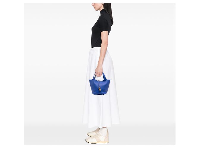 Hermès Blue Clemence Picotin Lock 18 - view 6