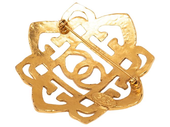 Chanel Gold CC Filigran-Brosche vergoldet Golden - Ansicht 2