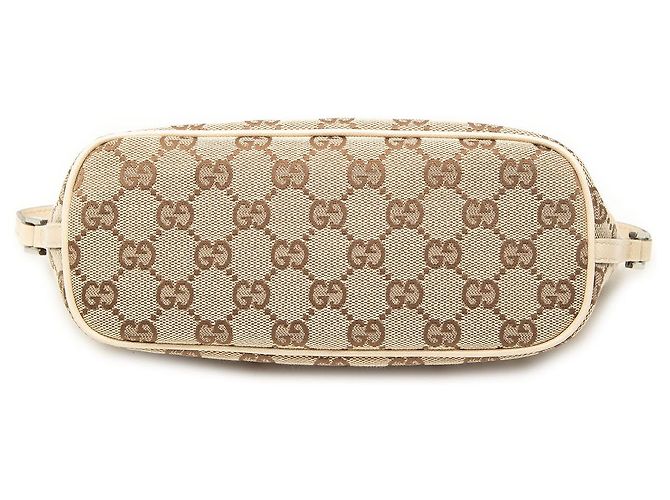 Gucci Beige GG Canvas Boat - vista 3