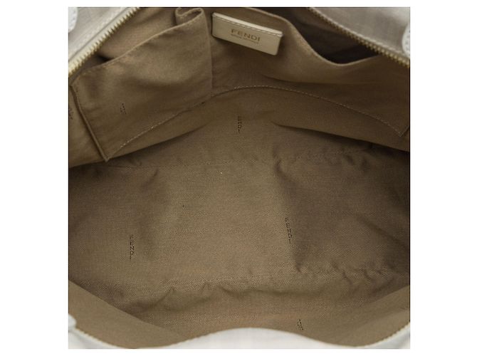 Borsa Tote Chef Fendi Zucca Spalmati Large Bianca Bianco - vista 4