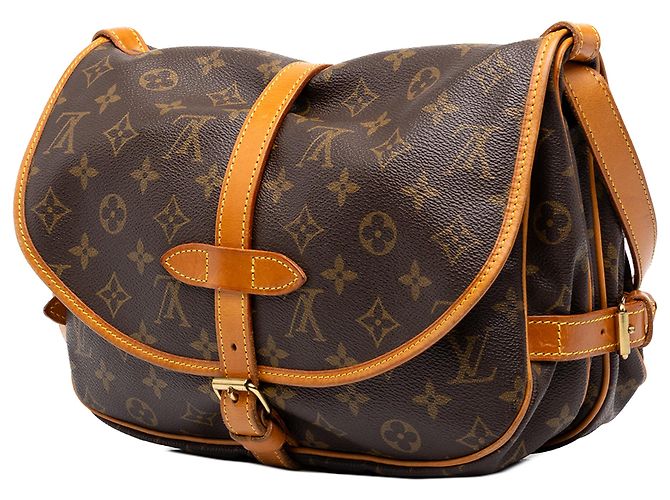 Louis Vuitton Brown Monogram Saumur 30 Castaño - vista 2