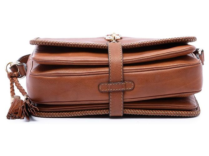 Gucci Marrakech Crossbody in pelle di vitello marrone - vista 3