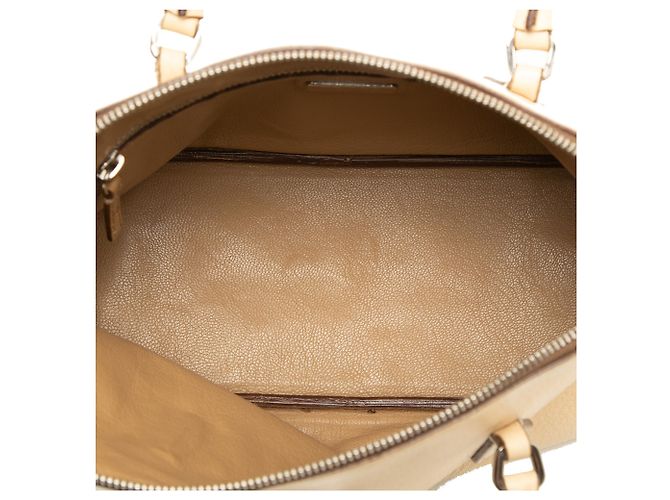 Prada Promenade Satchel aus Vitello Daino Beige - Ansicht 4