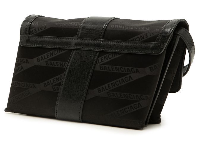 Carteira de Alça Balenciaga Black Nylon BB Monogram Shift Preto - vista 2