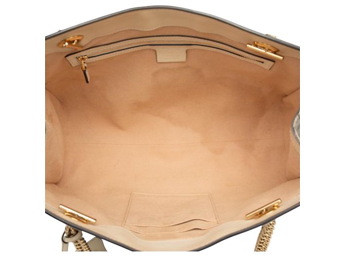 Padlock Borsa Tote Gucci Beige Medium GG Supreme con Lucchetto - vista 4
