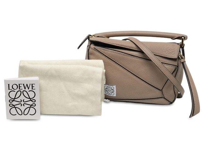 Bolsa Puzzle Mini em pele de vitelo castanha LOEWE Marrom Taupe - vista 10