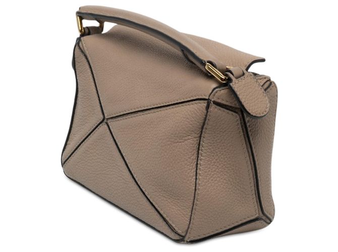 Bolsa Puzzle Mini em pele de vitelo castanha LOEWE Marrom Taupe - vista 2