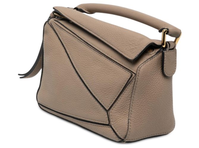 Bolsa Puzzle Mini em pele de vitelo castanha LOEWE Marrom Taupe - vista 6