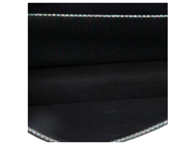Autre Marque Dior Wallet on Chain aus grau beschichtetem Canvas mit Hahnentritt-Muster Braun - Ansicht 4