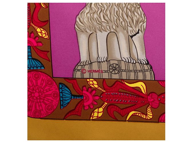 Foulard di seta Hermès Pink Torana 90 Rosa - vista 4