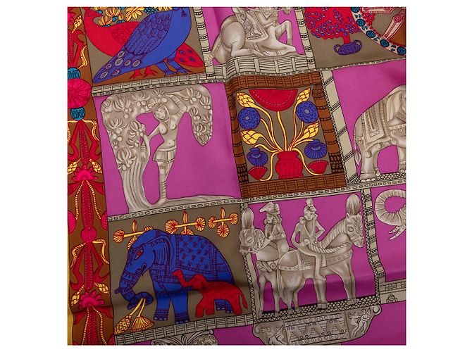 Foulard di seta Hermès Pink Torana 90 Rosa - vista 5