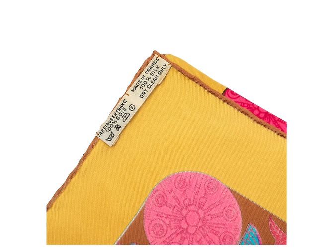 Foulard di seta Hermès Pink Torana 90 Rosa - vista 7