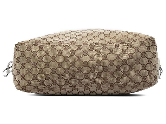 Borsa Satchel Gucci Beige GG Canvas Icon Bit - vista 3