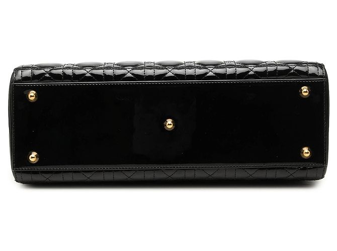 Autre Marque Dior Black Large Patent Cannage Lady Dior Schwarz - Ansicht 3