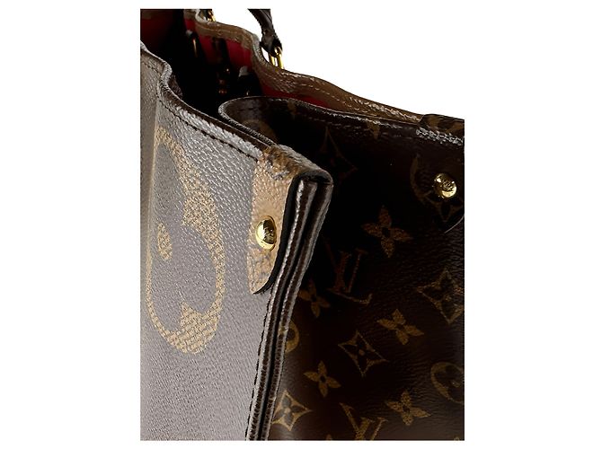 Louis Vuitton Brown Monogram Reverse Giant OnTheGo GM Marron - vue 10