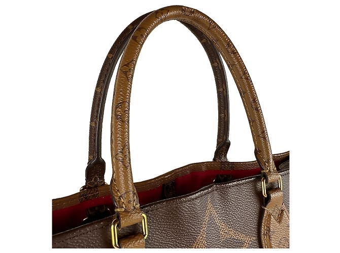 Louis Vuitton Brown Monogram Reverse Giant OnTheGo GM Marron - vue 13