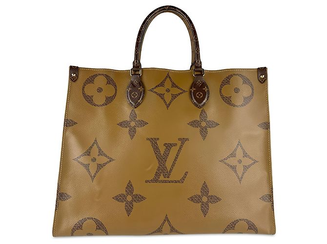 Louis Vuitton Brown Monogram Reverse Giant OnTheGo GM Marron - vue 2