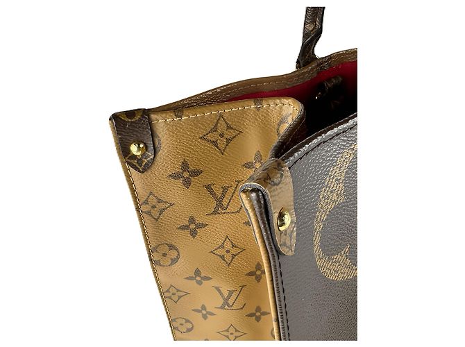Louis Vuitton Brown Monogram Reverse Giant OnTheGo GM Marron - vue 9