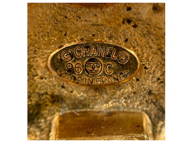Orecchini a clip rotondi Chanel Gold CC placcati oro D'oro - vista 6