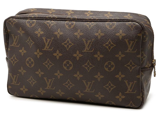 Louis Vuitton Brown Monogram Trousse Toilette 28 Castaño - vista 2