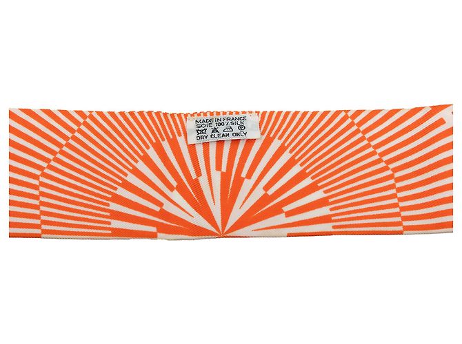 Hermès Orange Op H Seidentuch Twilly - Ansicht 2