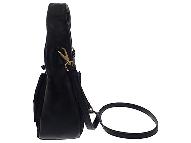 Bolso Prada Black Mini Re Nylon and Nappa Bow Satchel Negro - vista 3