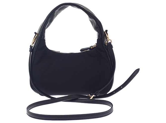Bolso Prada Black Mini Re Nylon and Nappa Bow Satchel Negro - vista 5