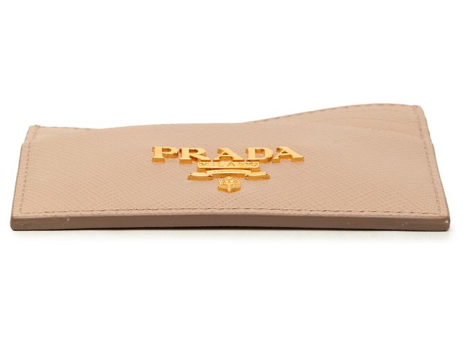 Portacarte Prada Brown Saffiano Marrone Carne - vista 3