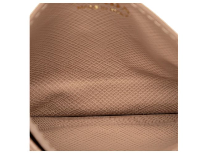 Portacarte Prada Brown Saffiano Marrone Carne - vista 4