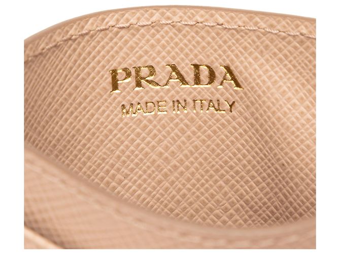 Portacarte Prada Brown Saffiano Marrone Carne - vista 5