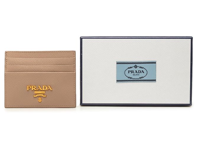 Portacarte Prada Brown Saffiano Marrone Carne - vista 8