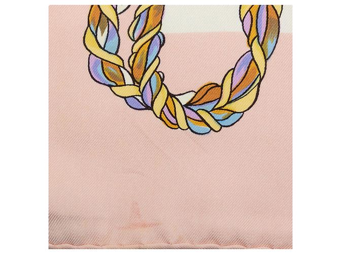Foulard di seta Hermès Pink Le Timbalier 90 Rosa - vista 6