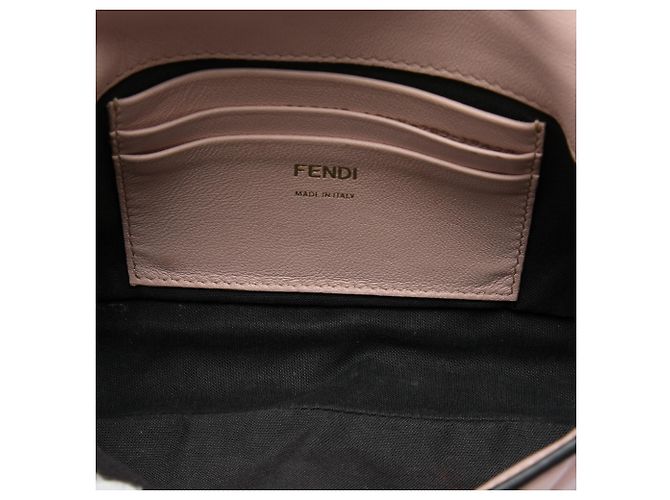 Borsa Satchel Baguette Fendi in pelle goffrata Mini Zucca Rosa - vista 4