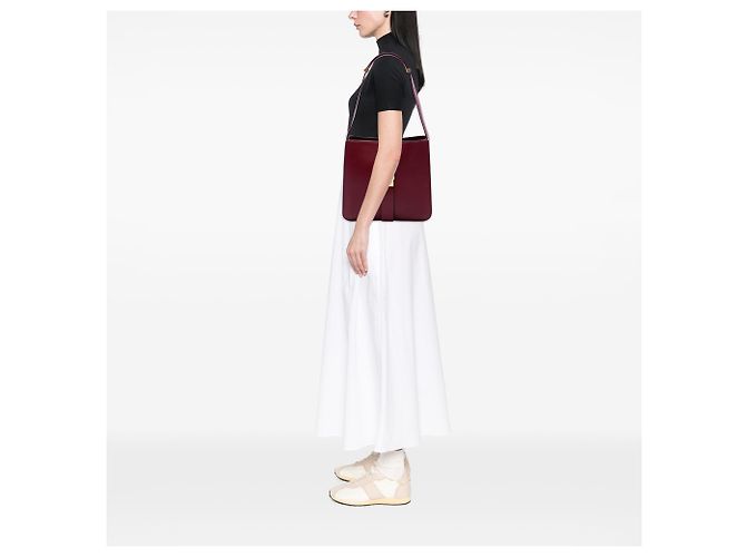 Borsa a tracolla Bottega Veneta Marie in nappa rossa - vista 6