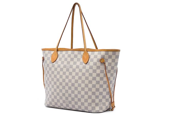 Louis Vuitton White Damier Azur Neverfull MM Branco - vista 2