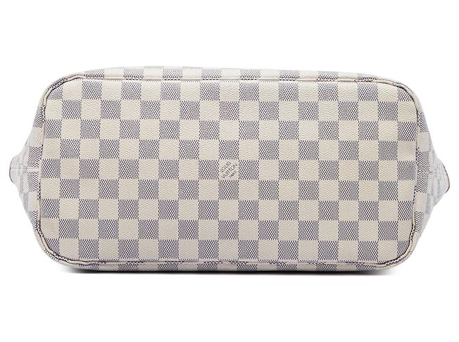 Louis Vuitton White Damier Azur Neverfull MM Branco - vista 3