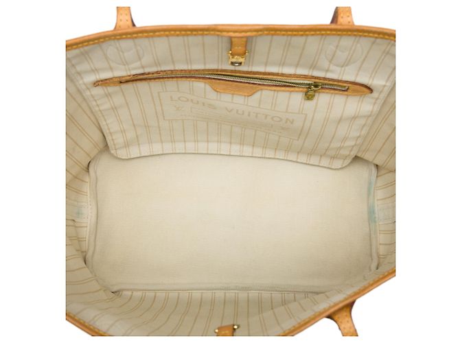 Louis Vuitton White Damier Azur Neverfull MM Branco - vista 4