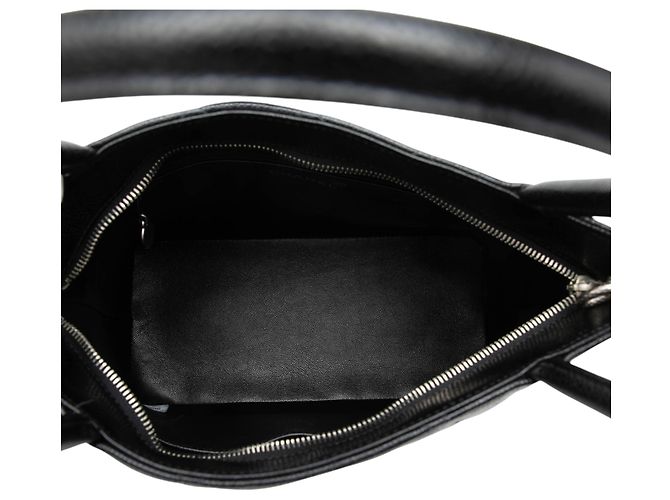 Borsa Tote Chanel Black Caviar Medallion Nero - vista 4