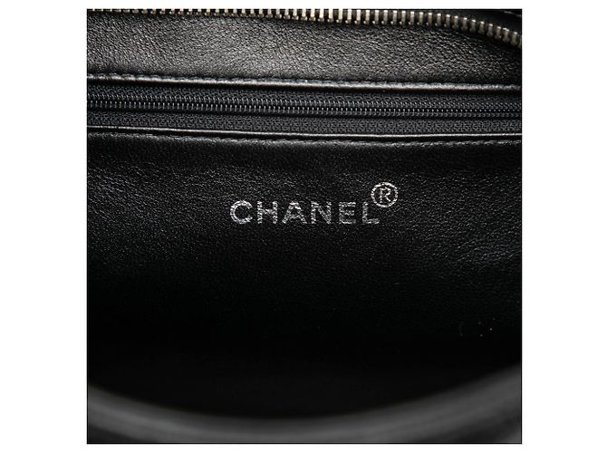 Borsa Tote Chanel Black Caviar Medallion Nero - vista 5