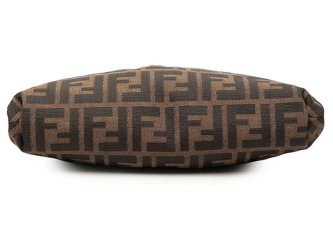 Bolso de hombro Fendi Small Zucca Canvas Marrón Castaño - vista 3