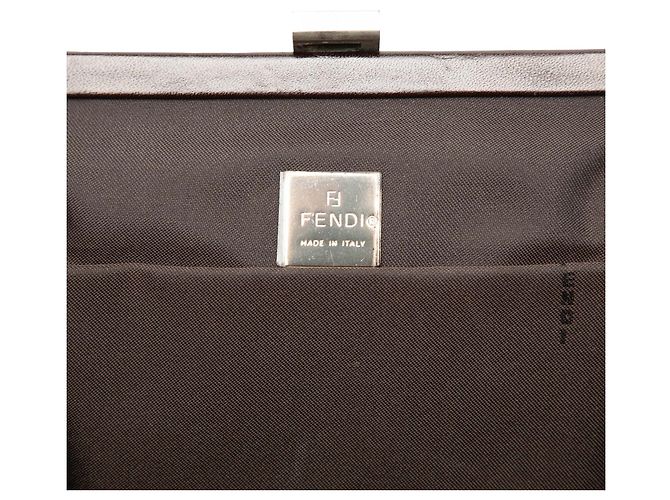 Bolso de hombro Fendi Small Zucca Canvas Marrón Castaño - vista 5