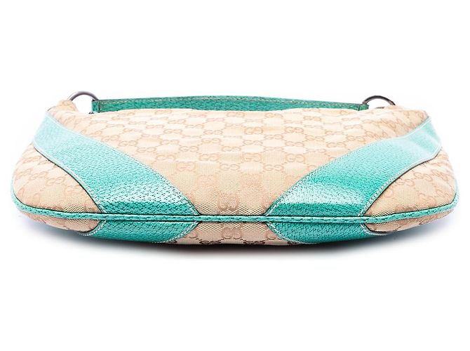 Borsa Hobo Gucci in tela GG beige Turchese - vista 3