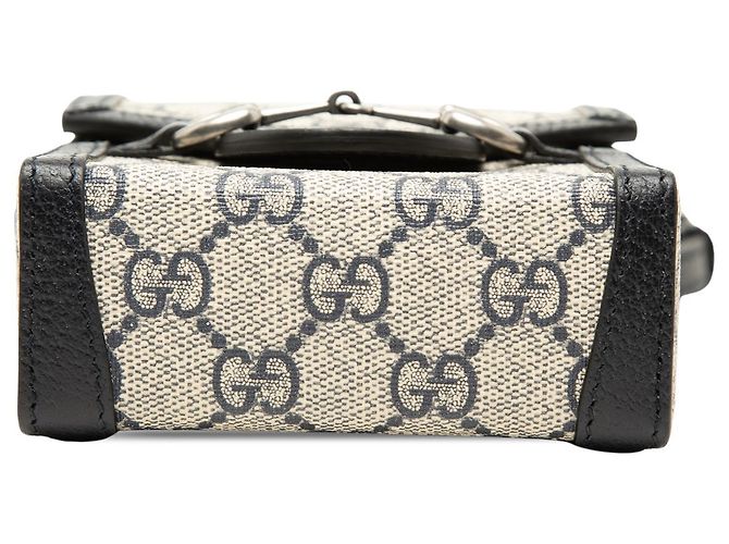 Gucci Beige Mini GG Supreme Horsebit 1955 Crossbody - vista 3