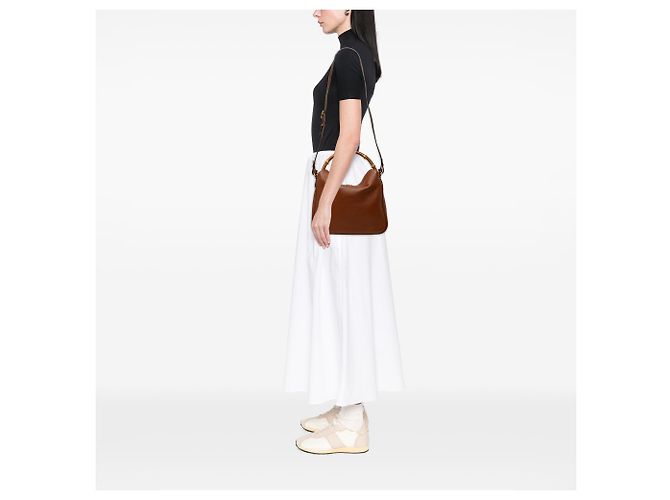 Bolsa Gucci Diana em couro de bezerro marrom tamanho Medium com alça de bambu - vista 6